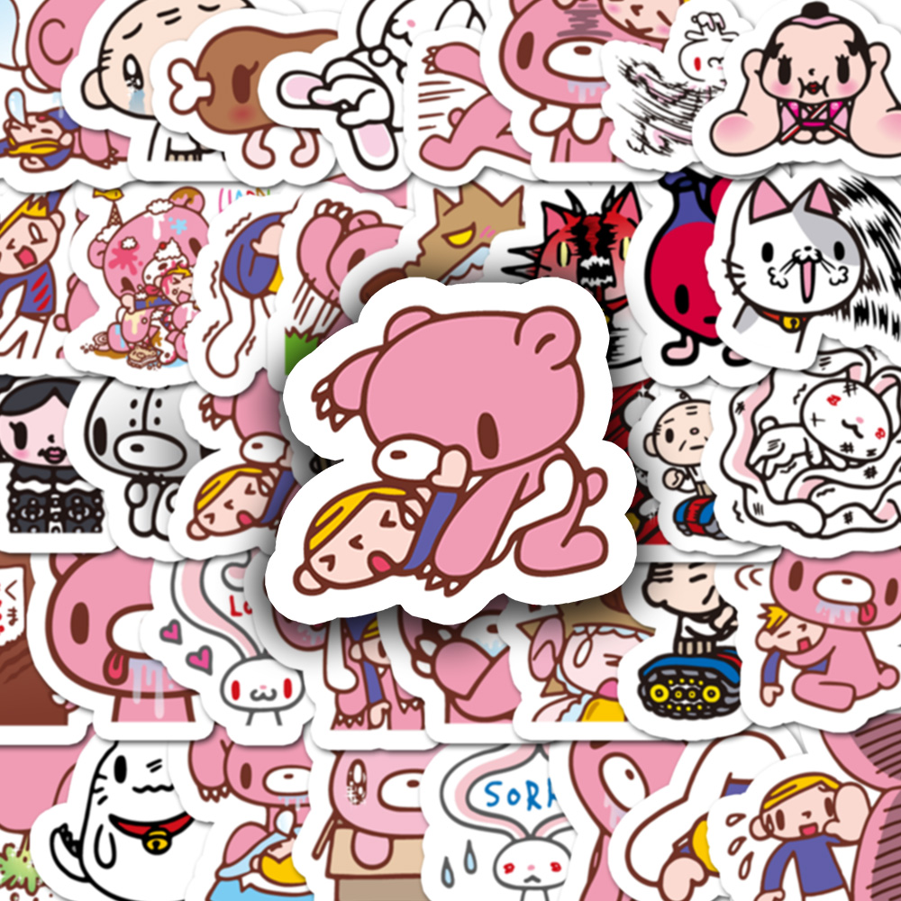 Memo Pad Sticky - 40 個漫画グルーミーベア & CHAX オールスターズステッカーデカールラップトップ冷蔵庫ノートブック日記面白い装飾ステッカー子供のおもちゃ