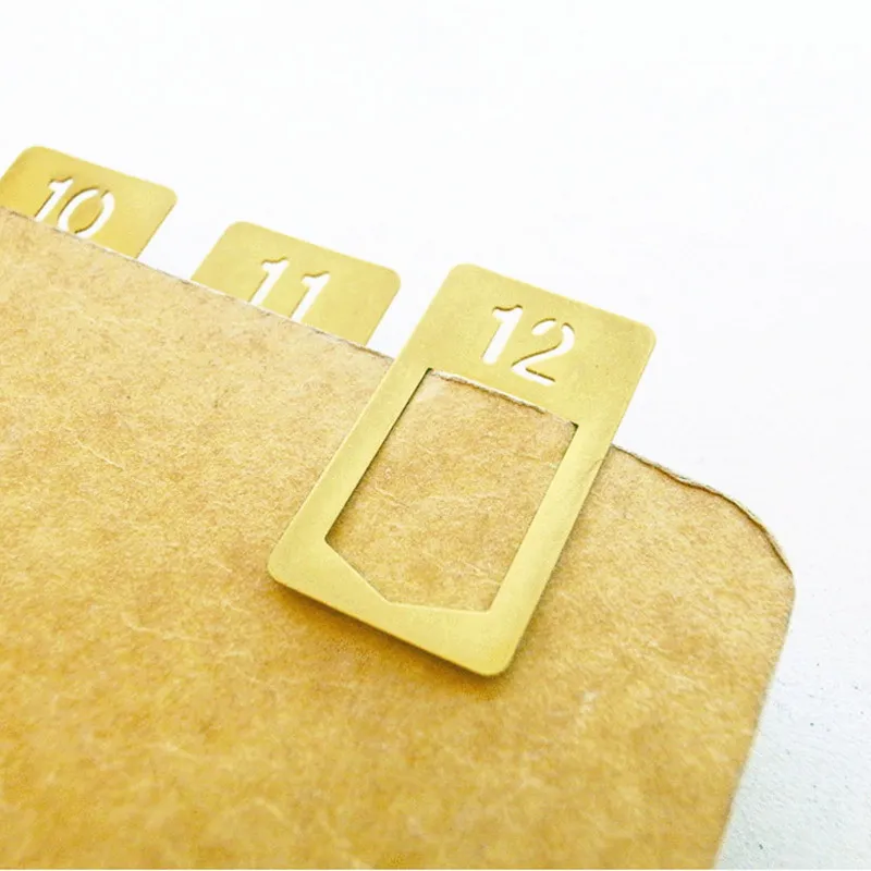 Stationery Office Supply Store - ノートブック用ヴィンテージ銅ブックマーク、ミニレトメタルブックマーカー、オフィスアクセサリー、学用品、文房具店、ロットあたり12個