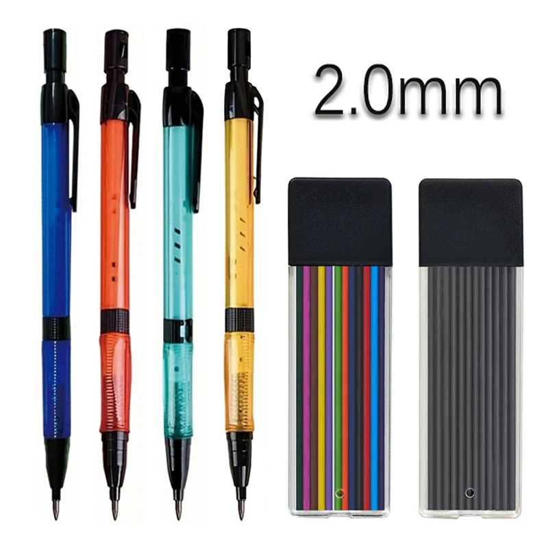 Staedtler Pencil Lumocolor - シャープペンシルには、鉛筆削り、2bリードコア、アートスケッチ、ペイント、ライティング、文房具用品、4色、2.0mmが付属しています