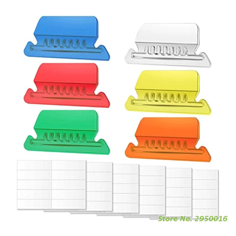 File Folder Hanging - フォルダタブを掛けるためのプラスチックタブ,フォルダーに掛けるためのタブ,2インチ,オフィス用品,10個