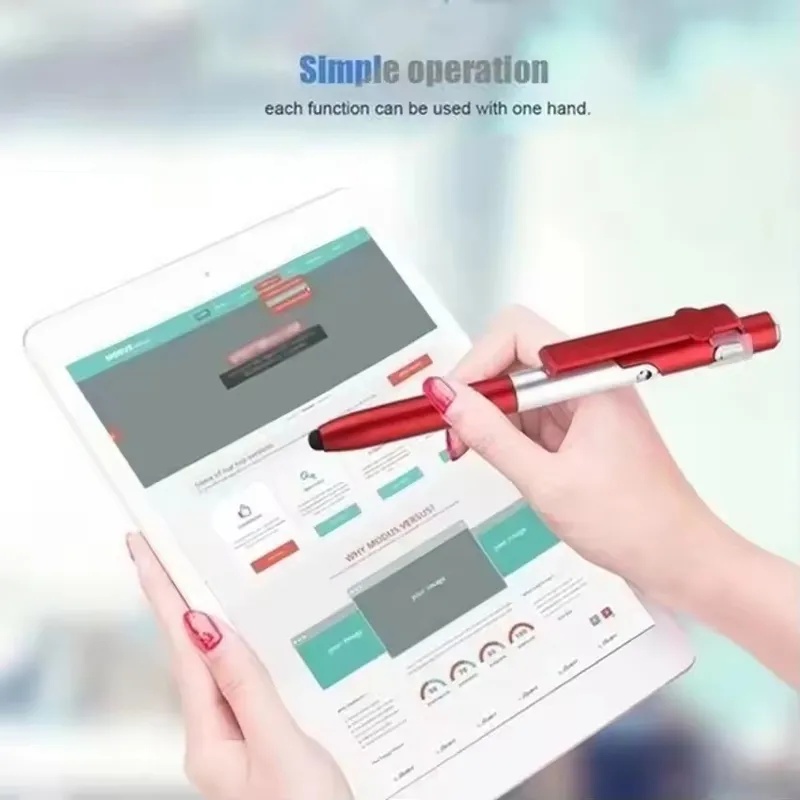 4 in 1 多機能ボールペン LEDライト付き 折りたたみ - Stationery Office のレビューと価格