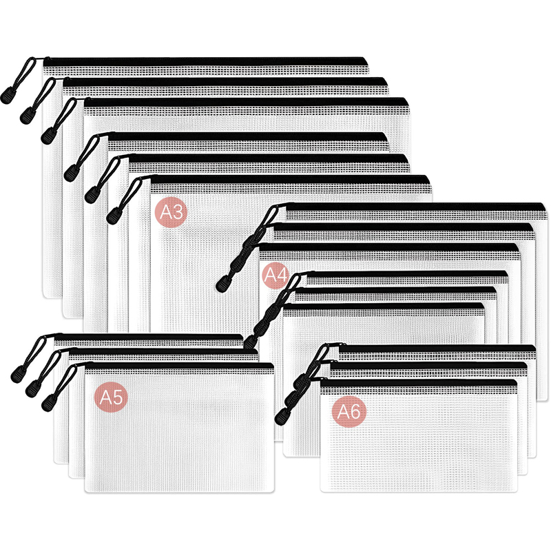 メッシュジッパー収納袋ドキュメントバッグ防水ファイルポーチフ - Portfolio Folder Zip のレビューと価格
