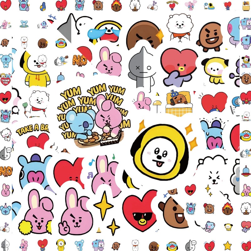 BT21 コヤ RJ タタ シューキー マンチミー ステッカ - Memo Pad Sticky のレビューと価格