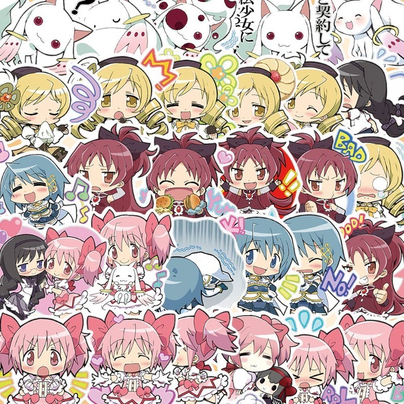 48 個の漫画魔法少女まどか☆マギカステッカー - 高品質の - Memo Pad Sticky のレビューと価格
