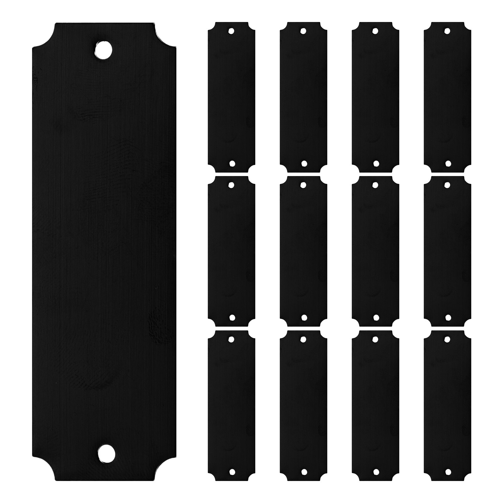 12個入り彫刻用ブランクタグ ステンレス製長方形ネームプレー - Desk Name Plate のレビューと価格