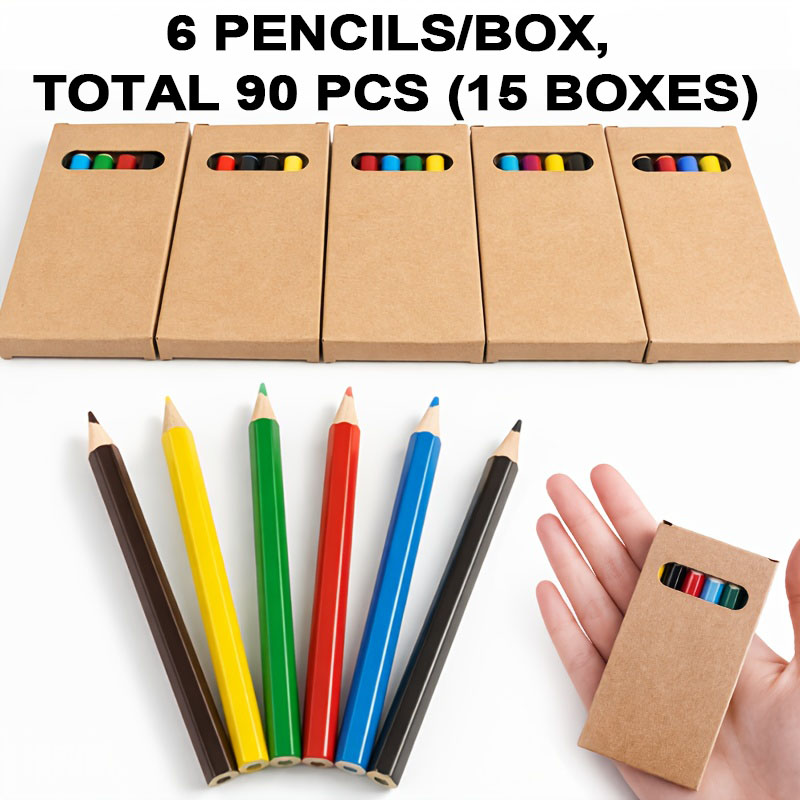 6色ミニ色鉛筆12箱（合計72本）、アート描画ツール、学生用 - Total Stationery & Office Supply のレビューと価格