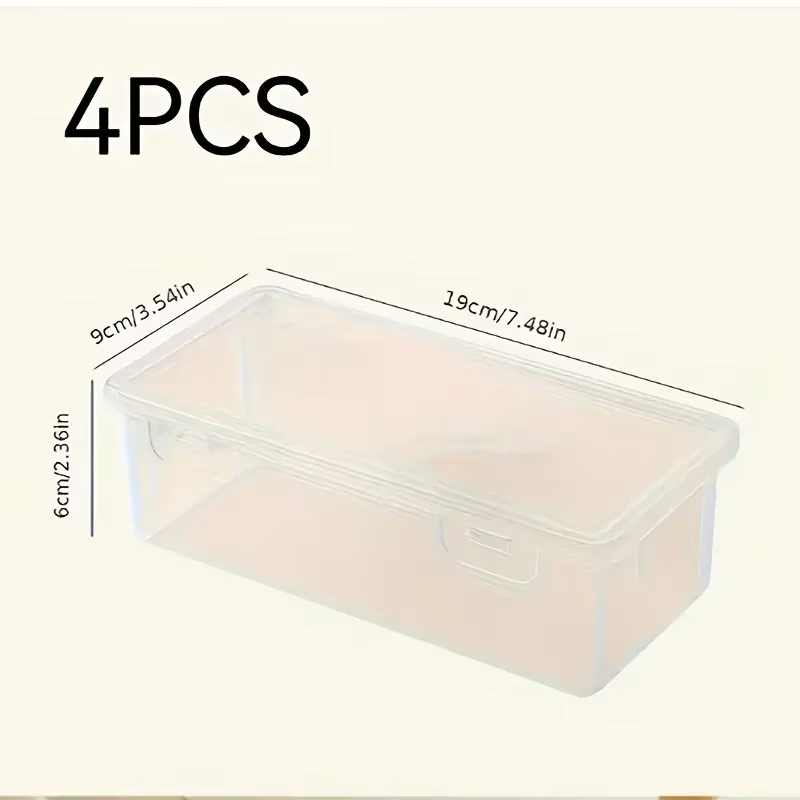 蓋付きの大型透明PP収納ボックス4個、オフィス用品、鉛筆、工 - Stationery Office Supply Store のレビューと価格