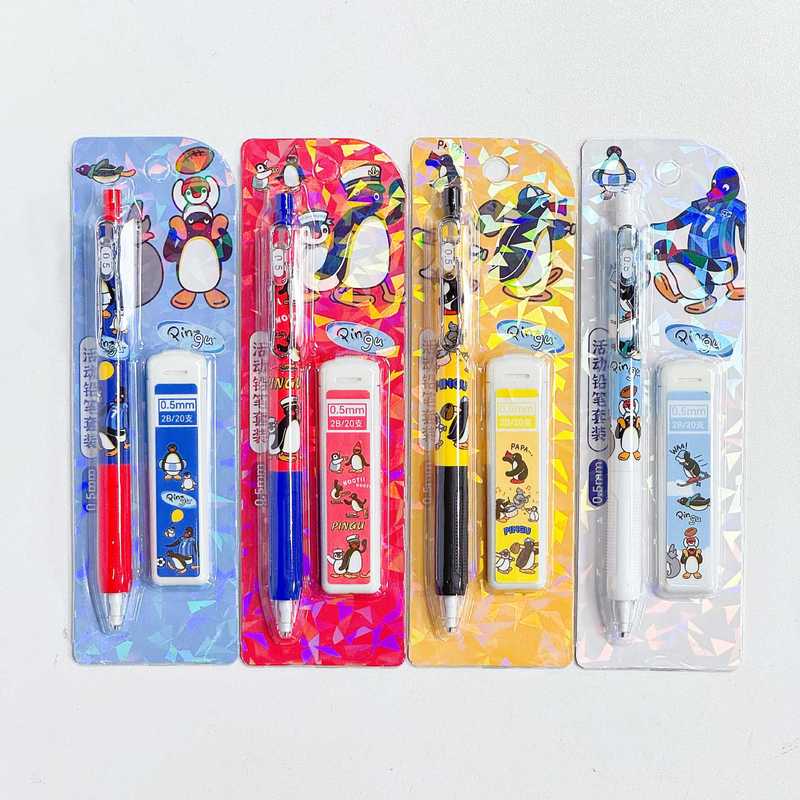 4/24 個かわいいピングーシャープペンシルセット文具リフィ - Stationery Supplier のレビューと価格