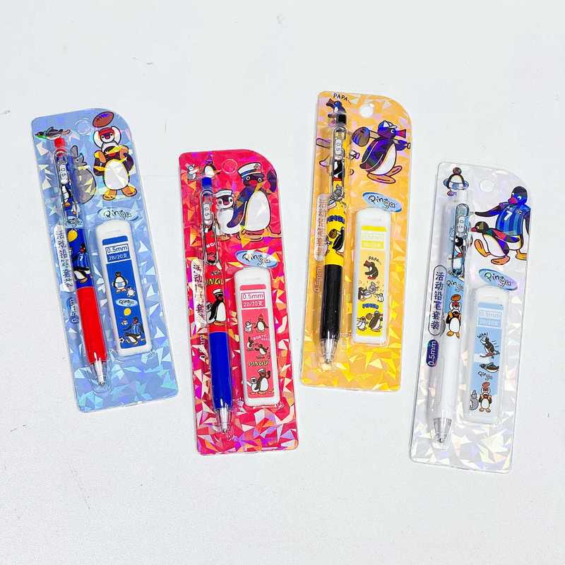 4/24 個かわいいピングーシャープペンシルセット文具リフィ - Stationery Supplier のレビューと価格