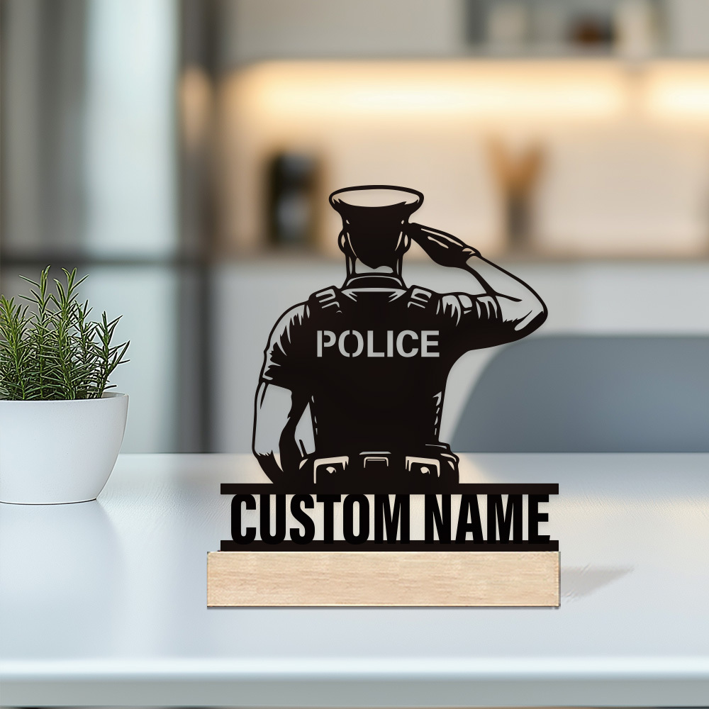 パーソナライズされた金属製警察バッジ、カスタムネームデスクネ - Desk Name Plate のレビューと価格