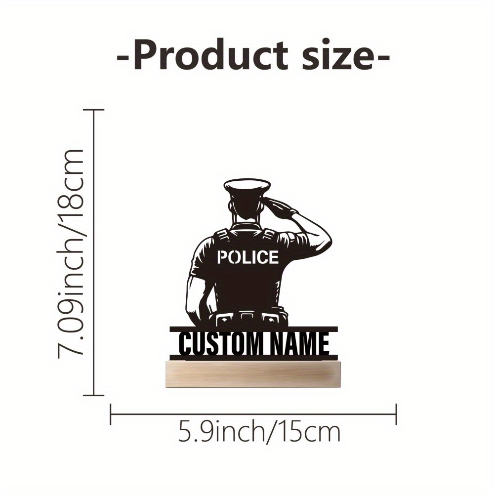 パーソナライズされた金属製警察バッジ、カスタムネームデスクネ - Desk Name Plate のレビューと価格