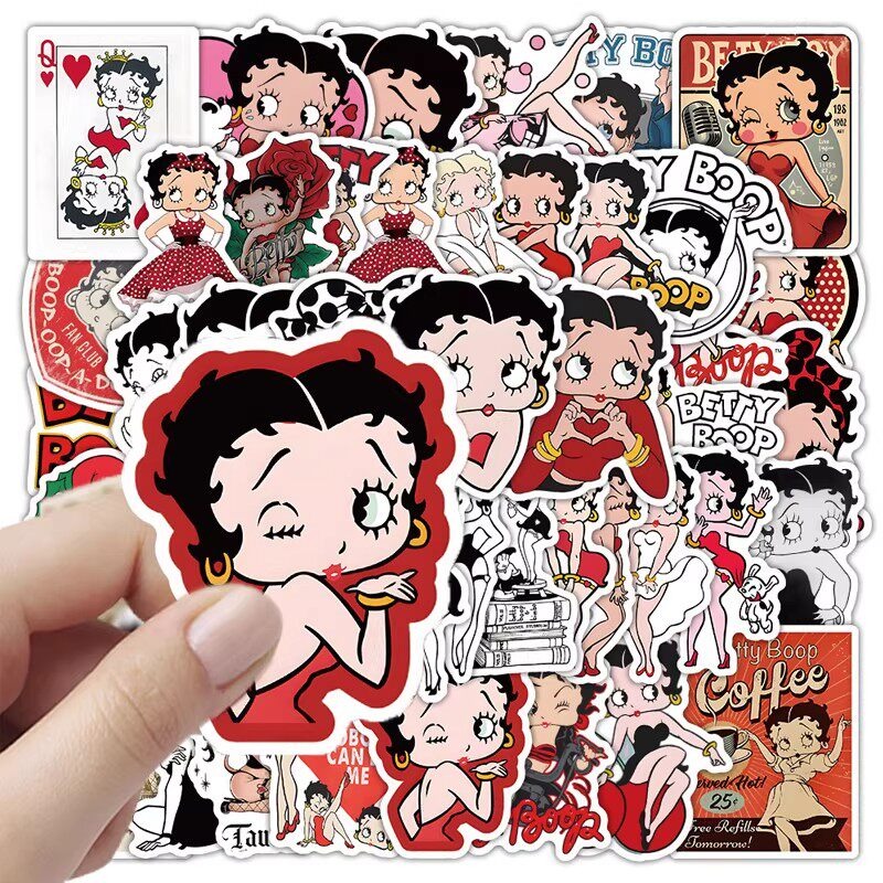 新しい50枚入りベティ・ブープステッカー、アニメキャラクター - Memo Pad Sticky のレビューと価格