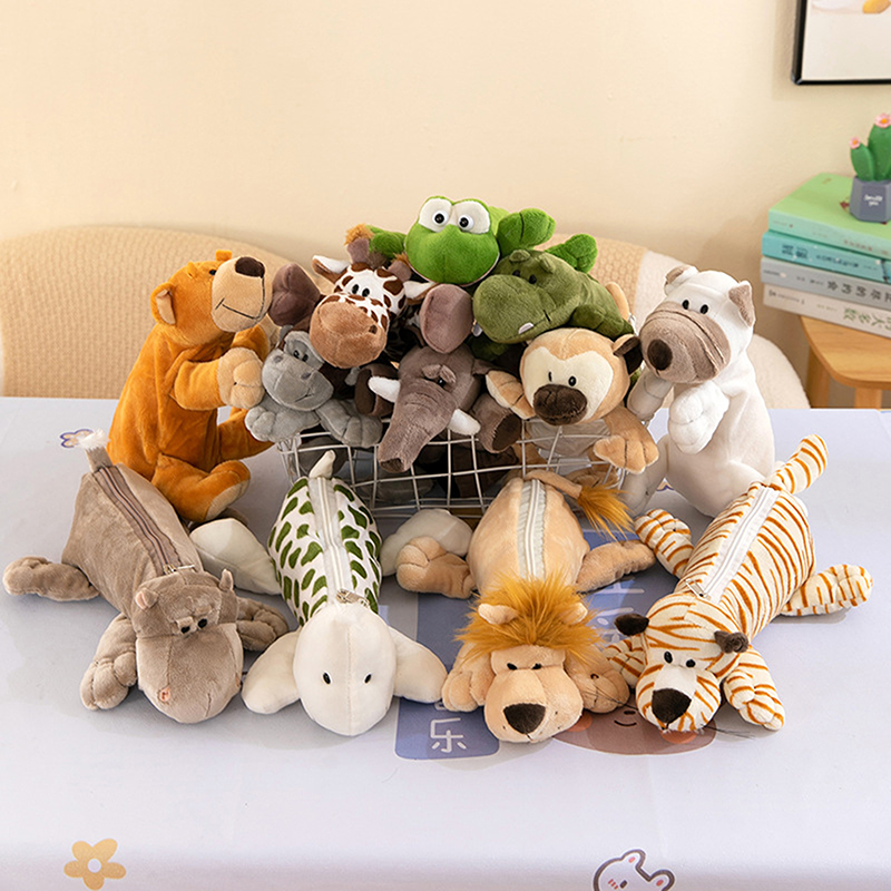 子供のための動物のぬいぐるみペンケース,象,ライオン,漫画, - Lion Stationery & Office Supply(Kunshan)Co.Ltd のレビューと価格