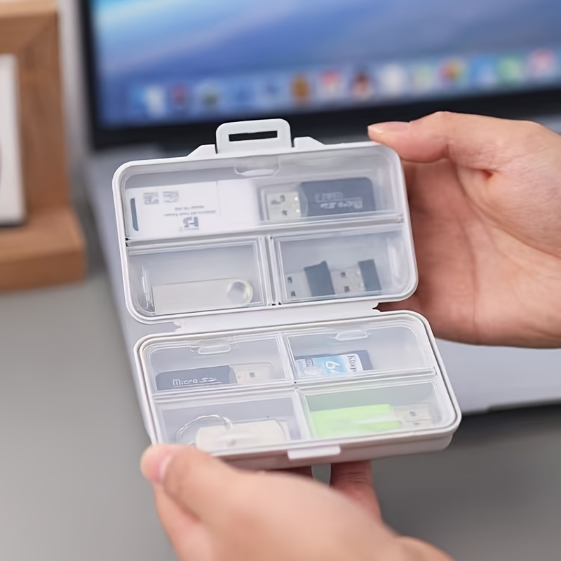 コンパートメントとカバー付きのUSB収納ボックス1個。オフィ - Stationery Office Supply Store のレビューと価格