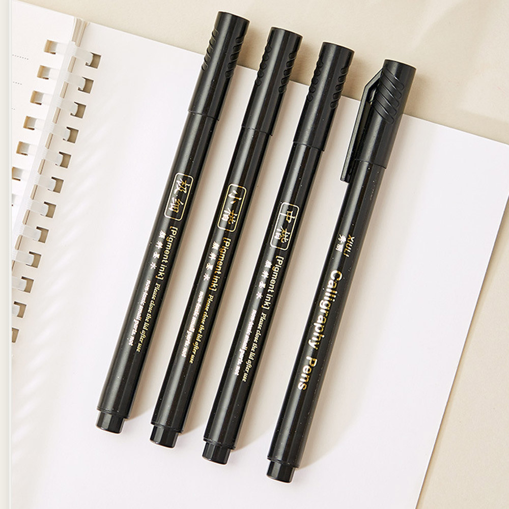 4pc ブラシペン書道ペン中国語単語学習文具学生アート描画マ - Stationery Supplier のレビューと価格