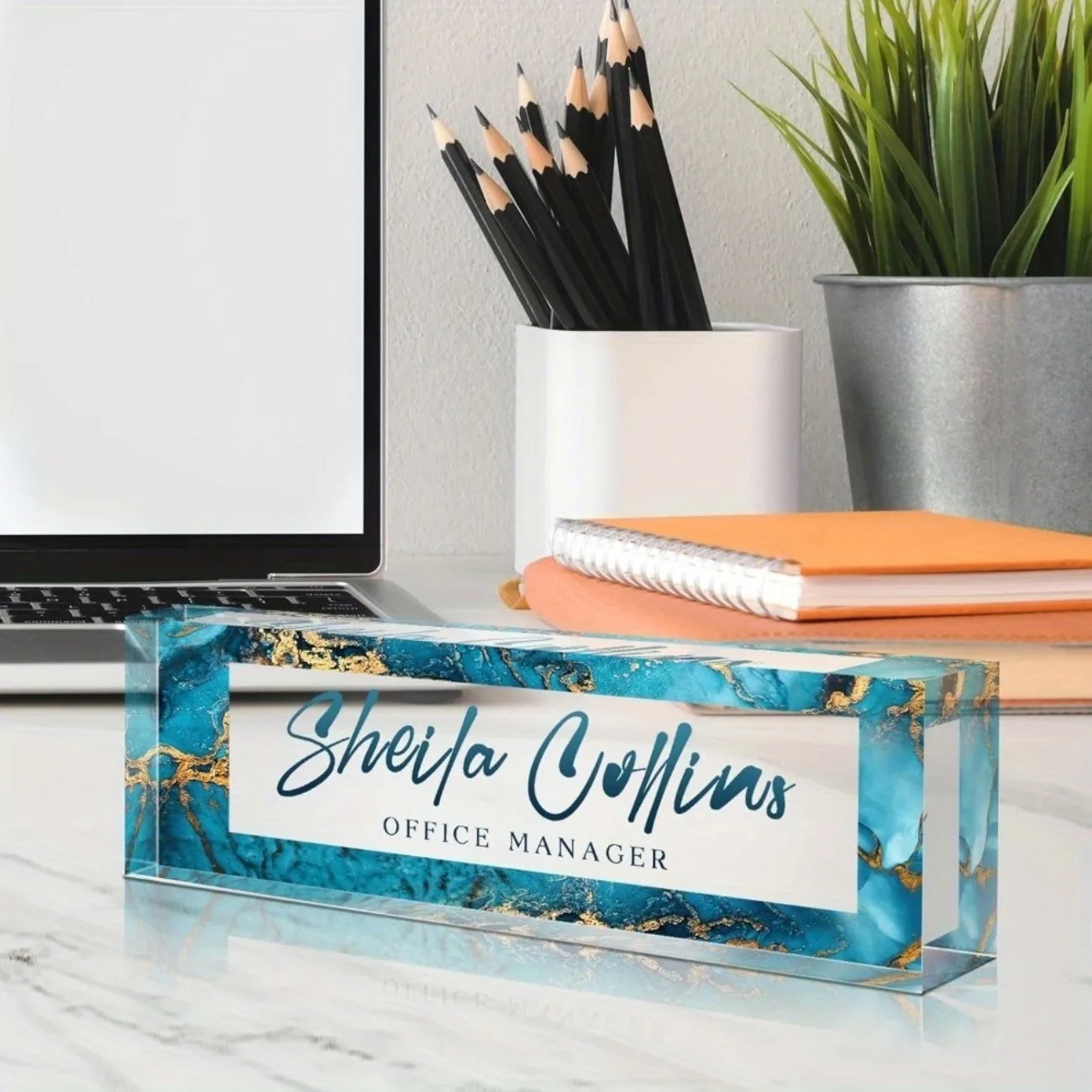 [2Dフラット] 面白いカスタムアクリル製デスクネームプレー - Desk Name Plate のレビューと価格